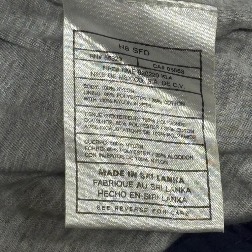 Nike Jacket Womens Blue Full Zip Windbreaker Mesh Lined Yellow Piping NOS Y2K - Picture 9 of 16